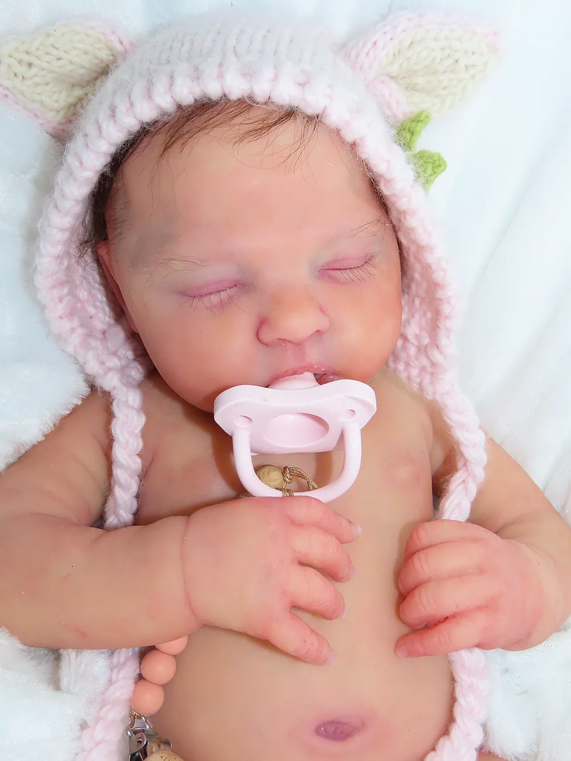 Bebê Reborn de Silicone  sólido - Sara