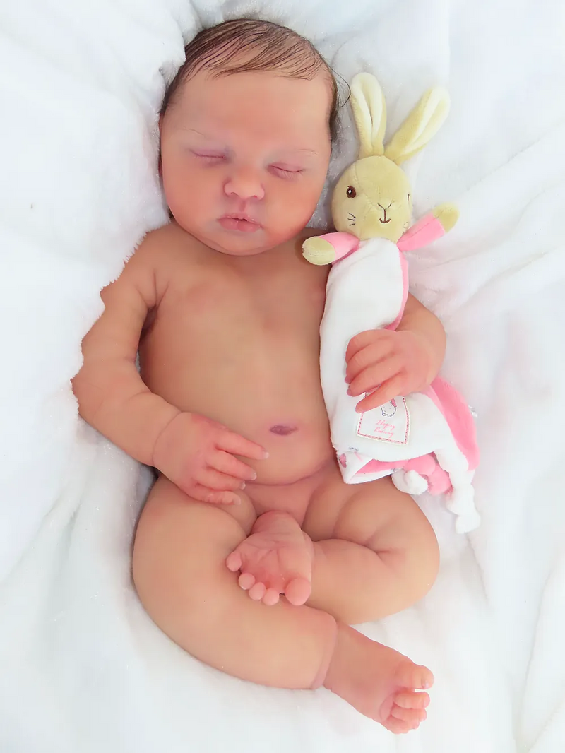 Bebê Reborn de Silicone  sólido - Sara