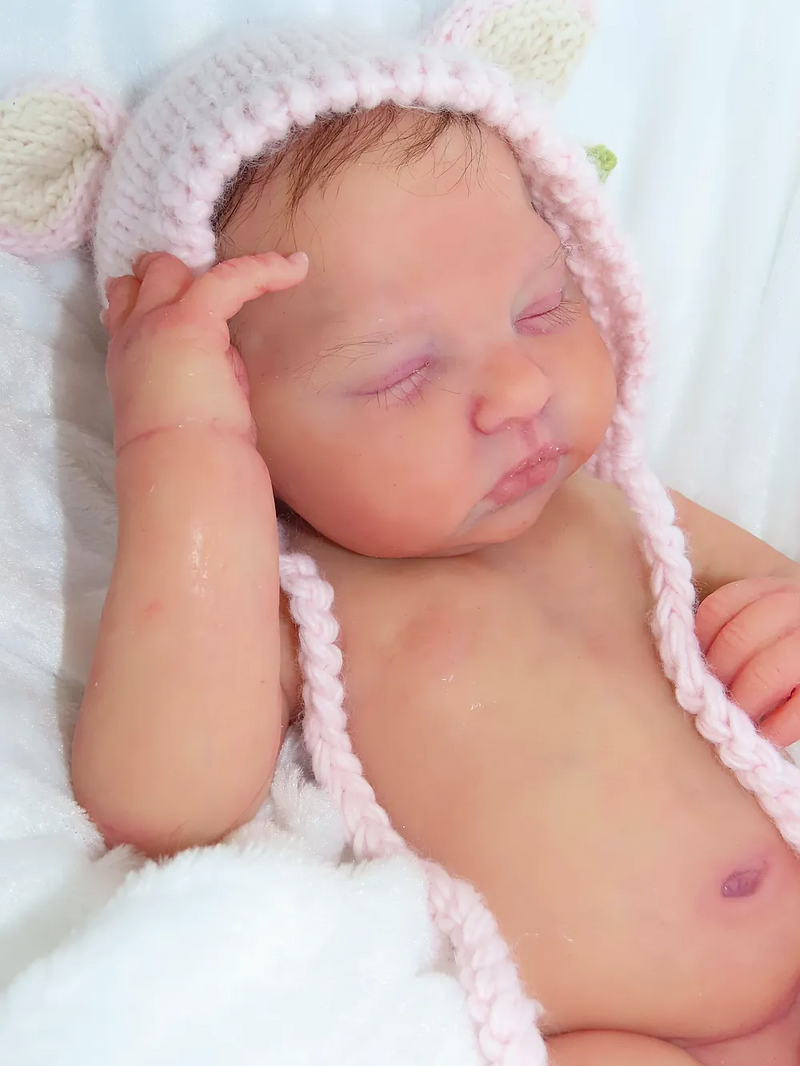 Bebê Reborn de Silicone  sólido - Sara