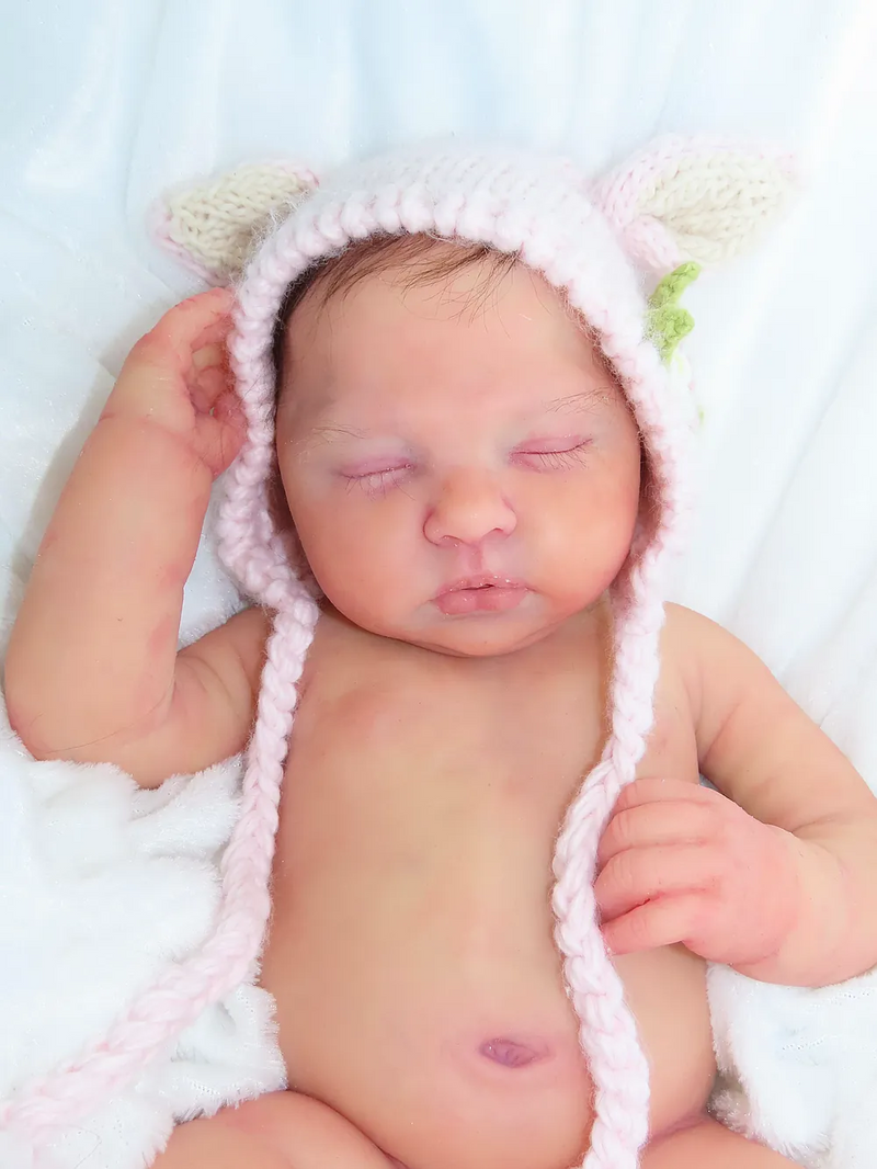 Bebê Reborn de Silicone  sólido - Sara