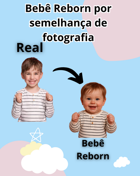 Bebê Reborn de Silicone por semelhança de fotografia