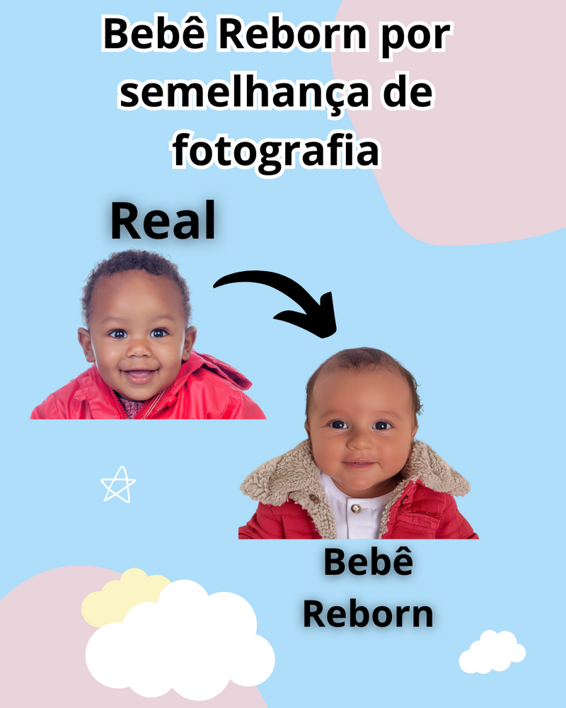 Bebê Reborn de Silicone por semelhança de fotografia